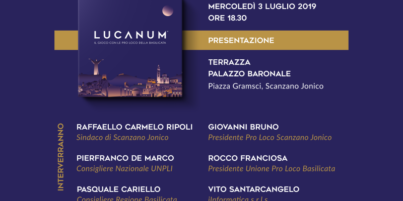 Presentazione LUCANUM il gioco con le Pro Loco della Basilicata