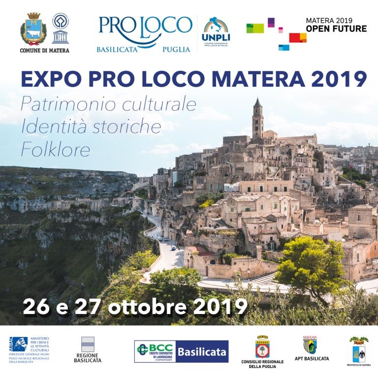 Al momento stai visualizzando Expo PRO LOCO Matera 2019 – GIORNATA NAZIONALE DELLE TRADIZIONI POPOLARI E DEL FOLKLORE – Matera 26 e 27 ottobre 2019
