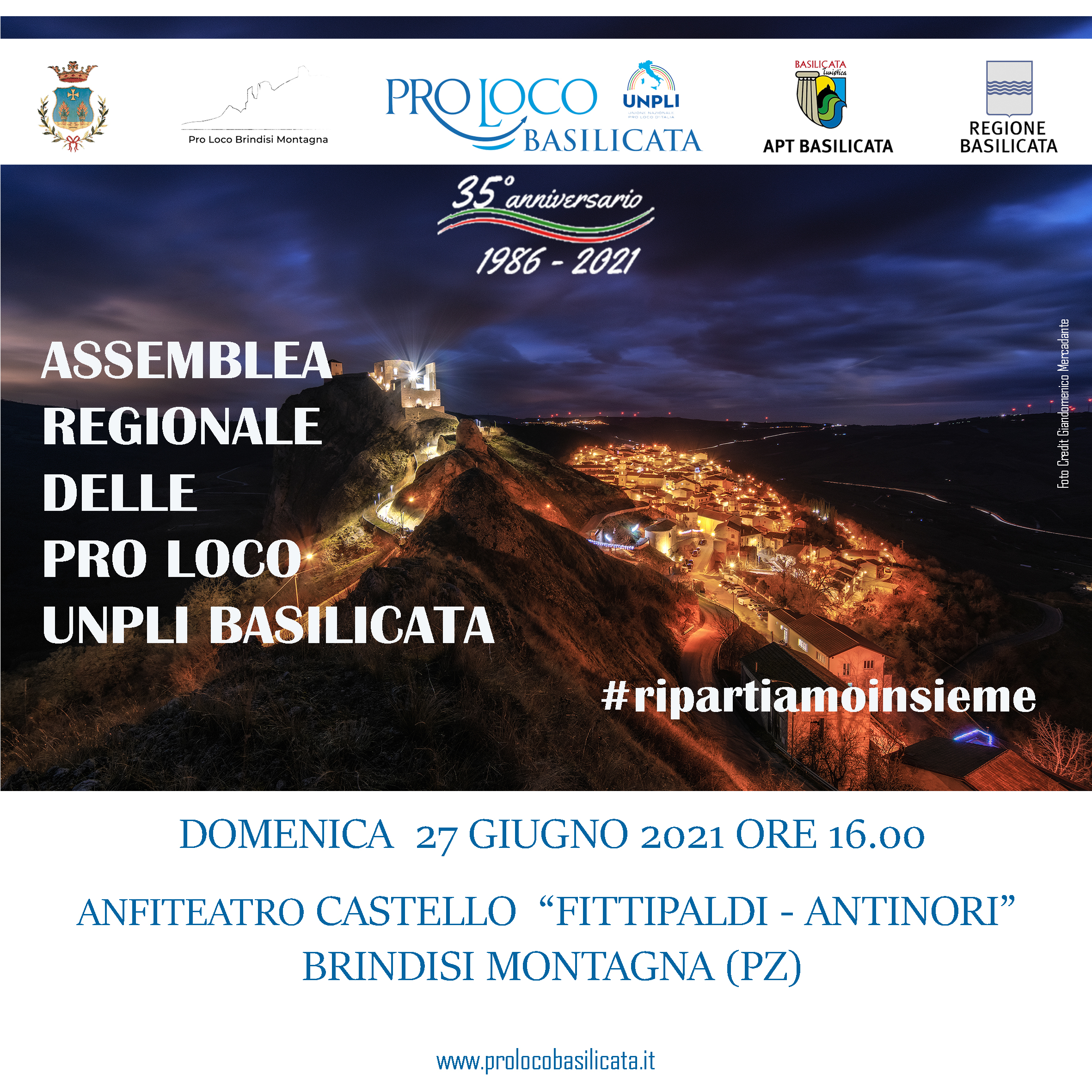 Al momento stai visualizzando Assemblea Regionale PRO LOCO UNPLI BASILICATA domenica 27 Giugno 2021 ore 16 Anfiteatro Castello Brindisi Montagna (PZ)
