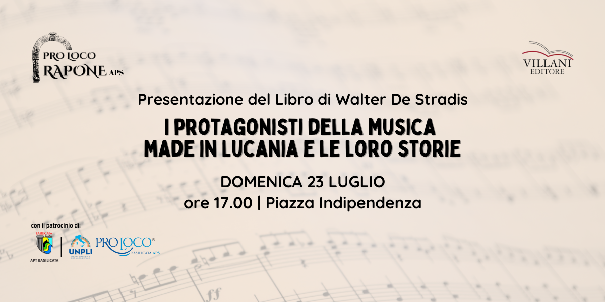 Al momento stai visualizzando Presentazione del Libro “Conversazioni sulla Musica Lucana” di Walter De Stradis
